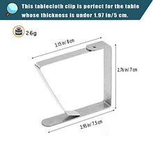 Ferma Tovaglia da Tavola, Tovaglia Clip in Acciaio Inossidabile, Gadget Molla Fermatovaglia per Esterni Porta Tovaglie per Tovaglia Molletta per Tavoli Spessi Tavolo da Giardino, 8cm x 7cm, 12 unità