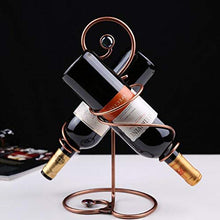 Porta Bottiglie da Vino Portabottiglie per Vino Doppia bottiglia di vino Rack arte del ferro della decorazione della casa bottiglia di vino del supporto della cremagliera del vino mensola di esposizio