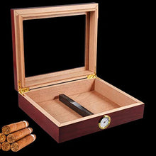 SHAO1 Cigar Humidor, Portasigari di Legno Portatile di Viaggio Portasigari Esterna Humidor Caso Cigar Box di Stoccaggio con L'igrometro E Umidificatore