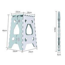 Sgabello in plastica, sgabello pieghevole portatile allungato, poggiapiedi, per adulti e bambini, portante, adatto per cucina, bagno, esterno/Verde / 28x22x46cm