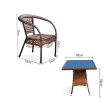 HLZY Tavolo in Vimini in Rattan mobili in Patio e Set s Mobili da Giardino Mobili da Giardino Clearance Patio Rattan Tavolo da Pranzo Set di Tessuto di Vimini per Giardino all'aperto a Bordo Piscina