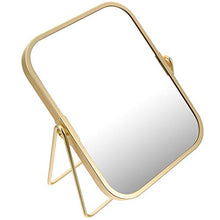 ZYCH Cosmetico Specchio da Toeletta Dorato per Specchiera per Il Salone di Bellezza della Camera da Letto Rotazione a 360 Gradi Specchietto Make up con Supporto Stile retrò Specchio Vanity