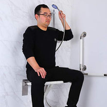 MGMDIAN Sgabello Pieghevole di Sicurezza per Bagno Anziani con Sedia Pieghevole per Il Bagno con Gambe Accessori da Bagno