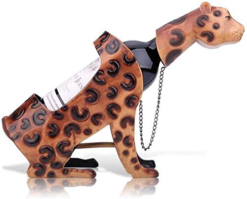 JLXQL Ornamenti di Scultura Portabottiglie di Leopardo Soggiorno Mobile TV Mobile da Vino Decorazione della casa Camera Creativa Camera da Letto Artigianato Piccoli arredi