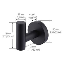 Umi. di Amazon Appendi Accappatoio Bagno Set Da 4 Ganci Asciugamani Accappatoi Bagno Cucina Montaggio Parete Senza Fori Acciaio Inossidabile 304 Nero Opaco, A2164DG-BK-P4