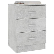 Tidyard Comodini 2 pz Grigio Cemento 38x35x65 cm in Truciolato