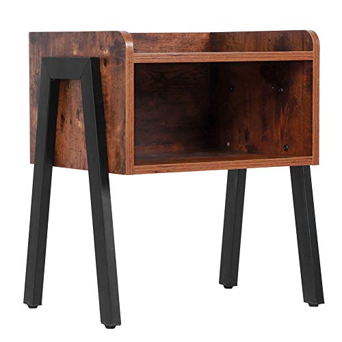 Tavolino Laterale da Divano Comodino in Legno Comodino Fine Divano Tavolo Stile Vintage per Soggiorno Camera da Letto