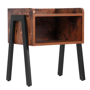 Tavolino Laterale da Divano Comodino in Legno Comodino Fine Divano Tavolo Stile Vintage per Soggiorno Camera da Letto