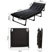 XJAXY Letto Pieghevole Ufficio Singolo Sonnellino Letto Letto Tempo Libero All'aperto Letto Regolabile Pieghevole Sedie A Sdraio con Mobile Materasso, per Dell'interno Ufficio Balcone Esterno