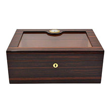 WY-YAN Vetro Trasparente Tetto apribile Visualizza Legno di Cedro Messa Humidor