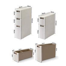 Feixunfan - Cassettiera con cassetti autoportanti, colore: bianco, dimensioni: 18 x 45 x 7,5 cm