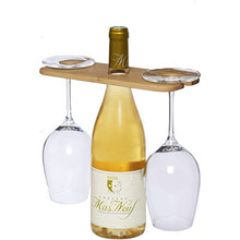 noTrash2003 - Vino butler – idea regalo originale per gli amanti del vino, ideale per una bottiglia di vino e 2 bicchieri da vino
