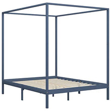 SKM Giroletto a Baldacchino Grigio Legno Massello di Pino 180x200cm