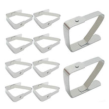 Huture - Mollette Flessibili Antiscivolo per tovaglie, per Esterni, in Acciaio Inossidabile, per Feste a casa, Feste, ristoranti, Buffet di accoglienza, 10 Pezzi, Colore: Argento