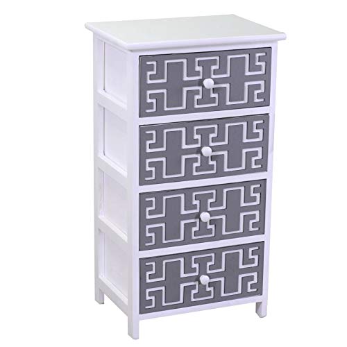 Vacchetti Gianna Mobiletto, Legno, Bianco Grigio, Grande