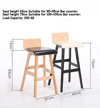 LWW Sgabello, colazione Kitchen counter Sedie Sgabelli, gambe in legno Sgabelli Verde chiaro alta pelle sintetica sedia del poggiapiedi con schienale del sedile Faux pranzo per Pub Café Sgabello,Blu,