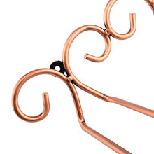 Wolfbush Appendi calici, 2 Righe Acciaio Inossidabile Parte Stand Vino Bicchiere Vetro Gruccia Rack Coppa Vetro Titolare Scaffale portabicchieri - Bronzo