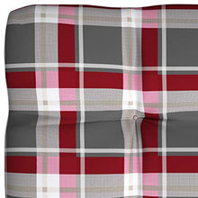 Buyounger Cuscini per Divano Pallet 5 pz Rosso Motivo a Quadri