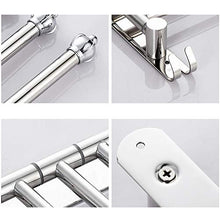 Towel shelf Portasciugamani Girevole per Bagno in Acciaio Inox a Parete Portasciugamani Multi-Barra Privo di perforazioni