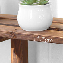 Ripiano in Legno massello a 3 Piani trapezoidale con ripiano for Piante, ripiano for fioriere (Size : 140cm)