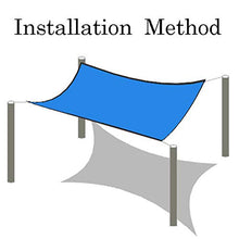 CYY 85% Blu Telo Ombra Protezione Solare con Occhielli,Rettangolo Rete ombreggiante/Antivento,per Coperture Balcone Pergola(10x13ft/3x4m)