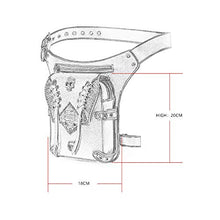 JOMSK Borsa a Tracolla Borsa a Tracolla della Borsa della Borsa della Gamba del Motociclo delle Donne della Borsa della Vita della tappa della Borsa della Vita del Pacchetto della Gamba del Motociclo