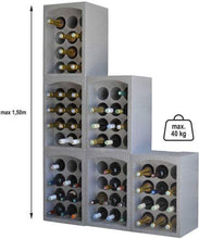 Talous Portabottiglie BuonVino 35x29,5x50 cm - scaffale di polistirolo per bottiglie - impilabile - per 12 bottiglie