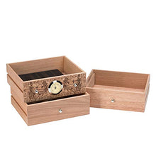 DZSF Tre Livelli Cedar Cigar Humidor, Composizione Verticale Finestra Visibile Cigar Humidor con Il Sigaro Umidificatore E Igrometro