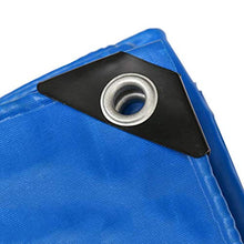 DFREW Heavy Duty Blu Tarp Incatramata Addensare Poliestere Incatramata 100% Impermeabile e Resistente Ai Raggi Uv Premium Quality Cover Pool Tarp per il Campeggio Esterno,4Mx4M,4Mx4M