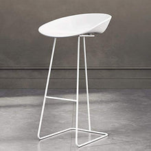LTPY Sedia da Pranzo Sgabello da Bar in Ferro Sedia da Bar Creativa Seggiolone per la casa Semplice Sedia da Bar Creativa A + (Colore: Bianco, Dimensioni: 70CM)
