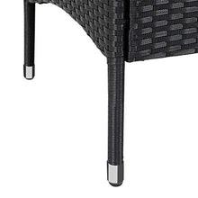 Casaria Panchina da Esterno con tavolino polyrattan panche da Giardino divanetto Cuscini 7cm Resistente alle intemperie