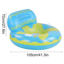 Eddwiin1Pc Sedia a Sdraio per Piscina da Spiaggia con Divano Galleggiante Gonfiabile in PVC Ecologico