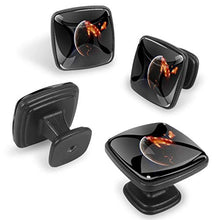 Pianeta esplosione Apocalisse spaziale Pomelli per Porta Set di 4 Pomelli per Mobili Manopole per Cassetti Cucina Armadio Vetro