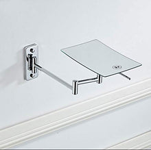 MTXJ Specchio Ingranditore da Parete X3 e Specchio Piatto, Girevole 360 °, Allungabile e Finitura Cromata per Bagno, Spa, Hotel Specchietto da Trucco