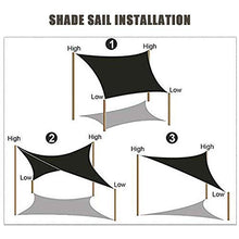Dalovy Vela per Ombrellone da Giardino, Triangolo Hdpe 95% UV Block Vela Impermeabile UV Protezione Solare 3 Corde di Fissaggio per Patio Esterno Cortile per Feste Cortile, Metro Giallo