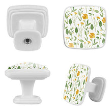 Fumetto di fiori 4 PCS Pomelli per Porta, Pomolo per Mobile, Pomelli per Mobili con Viti, Maniglia per Armadietto, Pomelli per Porta, Pomelli per Cassetti per Porta, Armadio, Cassetto e Credenza