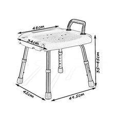 LSLS Sgabello da doccia per anziani Sicurezza Antiscivolo Sedi Doccia Sgabello in Lega di Alluminio Sicuro e Confortevole Handicap Accessibile Bagno Sgabello doccia sedia