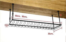 DJSMjbj Wine Rack Wine Glass Rack Supporto di Vetro Vino mensola di Vetro di Vino Rack Facile da installare Ripiani Decke (Size : L90*w35cm)