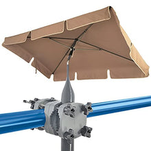 Set 4smile - Parasole per balcone SunnyShade, clip ombrellone per ringhiera del balcone SunnyGuy - Ombrellone UV 50+ rettangolare, 200x125cm