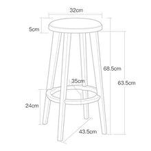 Sgabello da bar Bar Stool in Legno High Bar Sedia di Legno Solido Creativo Bar Stool Tempo Libero Bar Sedia Moderno (Color : A)