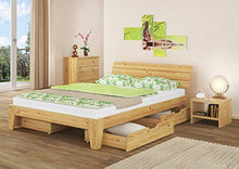 Erst-Holz Solido Matrimoniale in Pino massello 140x200 Anche per Ragazzi con doghe rigide 60.62-14