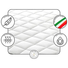 NuvolaNera Topper coprimaterasso trapuntato con elastici – per casa e hotel – alta sensazione di comfort - Matrimoniale 170x200 cm