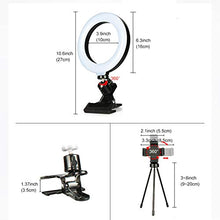 AFANG Selfie Ring Light Supporto Treppiede, Kit Illuminazione Videoconferenze 3000K-6000K Dimmerabile Laptop, Computer Tablet Luce Halo LED Chiamata Zoom Trucco Selfie Lamp