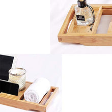 Vaschetta Bagno bambù Vasca Bagno Vassoio Lati Estesi Costruito nel Supporto Tablet da Libro Vassoio Cellulare Integrato Supporto Wineglass Altri Accessori Posizionamento