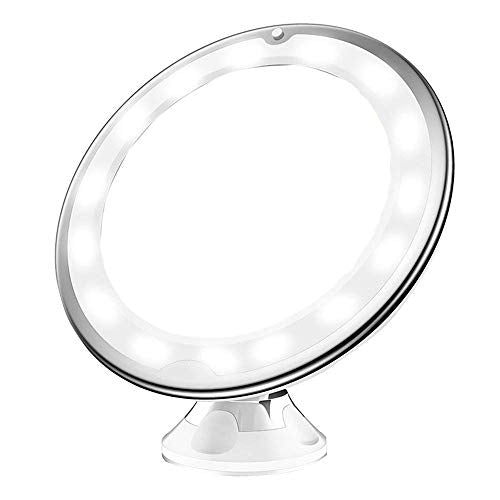 Mirror Lente di ingrandimento 7X, Specchio a LED, Specchio di aspirazione, Specchio per Il Trucco, Specchio Rotondo, Specchio del Bagno, Rotazione di 360 Gradi
