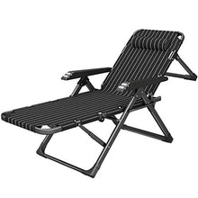 AI LI WEI SHUAIIJUAN Sedia per Il Tempo Libero Domestico Pieghevole Chaise Lounge Sedia reclinabile Regolabili Sedie Sdraio reclinabili for Outdoor Patio Beach Camping Piscina Yard Max.200kg - Nero