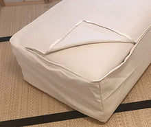 Vivere Zen - Futon Pouff - Divano Letto 11 cm (4 Strati Cotone) - Futon Pouff Greggio 140x195 cm