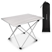 Navaris Tavolo Pieghevole in Alluminio - Tavolino Portatile Ripiegabile con Borsa da Trasporto 1,24kg da Esterno Spiaggia Giardino Campeggio Balcone