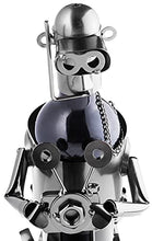 Brubaker Titolare Bottiglia di Vino Supporto Diver con Fotocamera Oggetto Decorativo Metallo con Biglietto d' Auguri per Vino Regalo