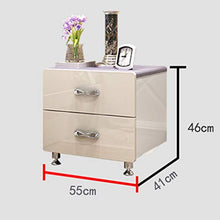 Comodino Moderno Semplice, mobiletto for Montaggio Vernice Bianca Camera da Letto Mini Cassettiera portaoggetti Peso 400 kg-55x41x49 cm FANJIANI